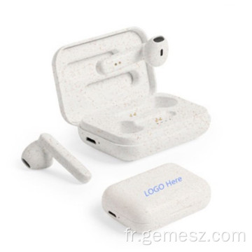 Eco Friendly Wheat StrawTruely Wireless TWS Écouteurs